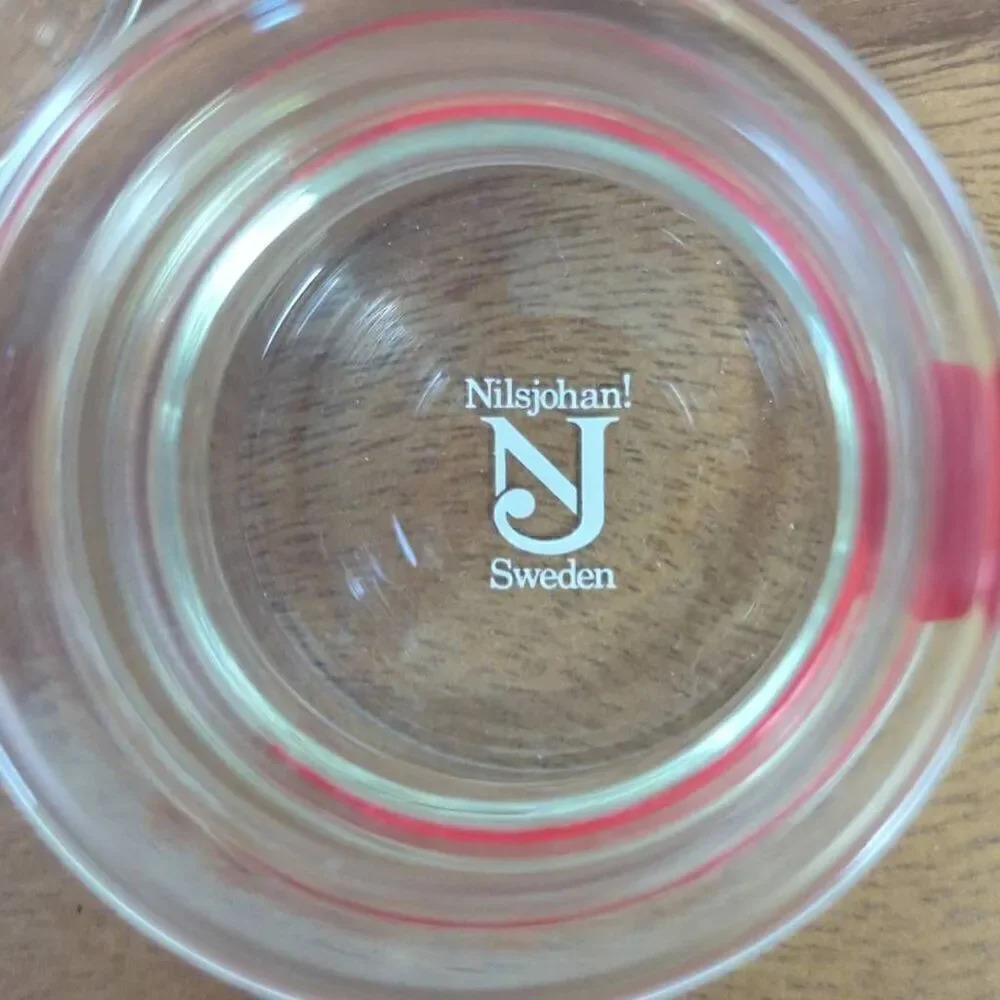 Set of 3 Nilsjohan! Sweden Glass Cups for Hot Drinks Vintage Swedish Mid Century